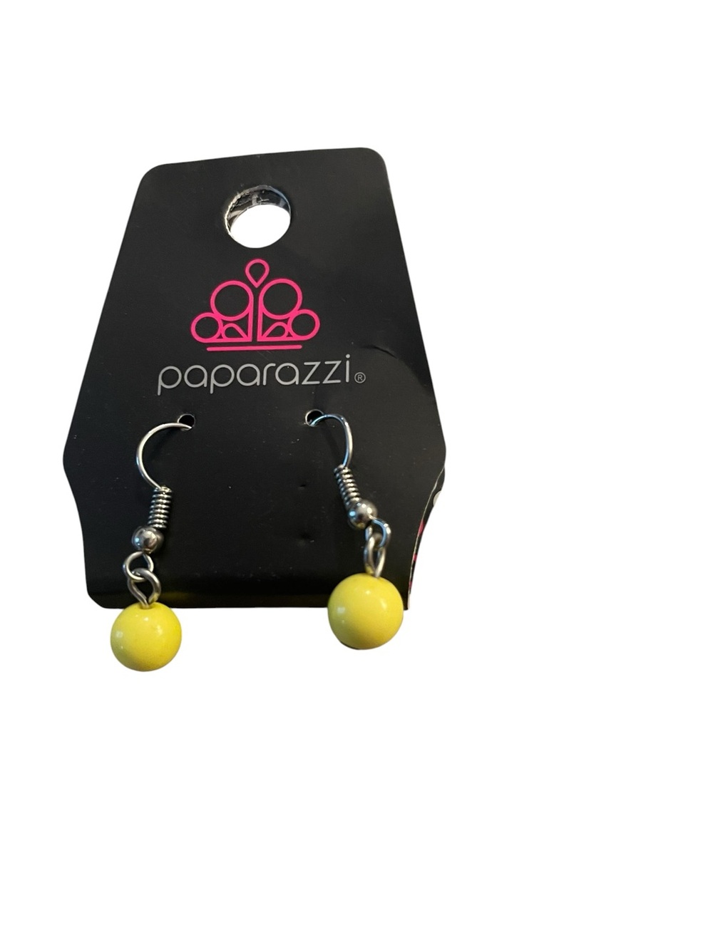 Paparazzi Yellow Bead Dangle Earrings NWT